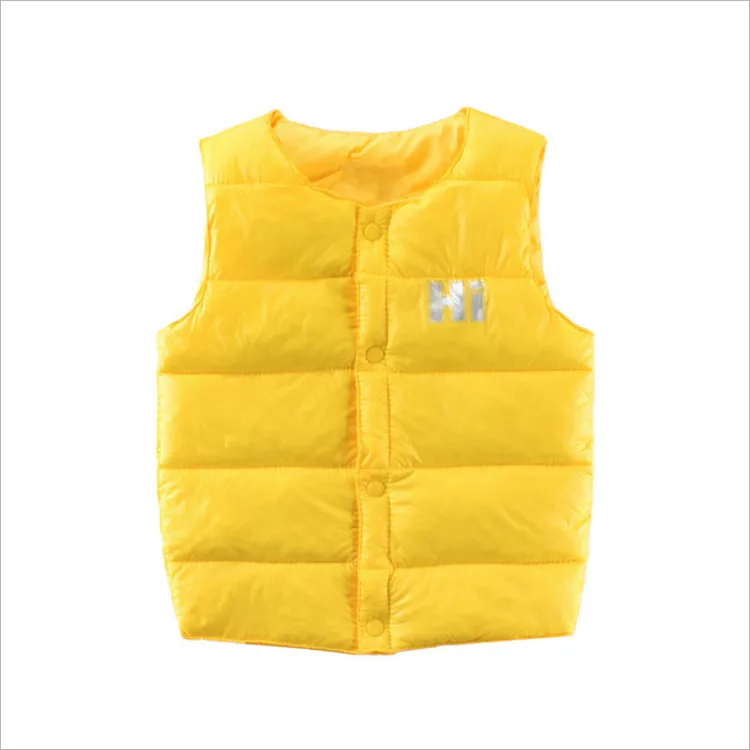 Fanfiluca Autumn Girls Vest Thin Cotton Baby Vest Winter O-neck Solid Warm Winter Coat Girl Black Boys Winter Spring Waistcoats 006