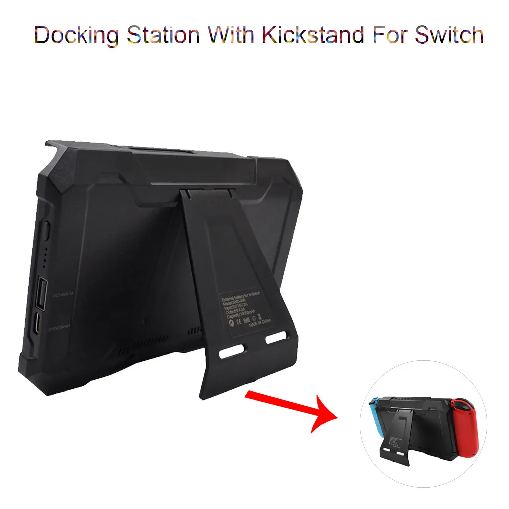 

2019 New Portable Backup Charger Battery Charger Docking Station With Stand For Switch Back clip battery with stand