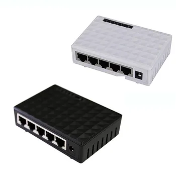 

NOYOKERE High Quality Mini 5 Port 10/100Mbps Base Gigabit Switch HUB RJ45 LAN Ethernet Fast Desktop Network Switches Black/White