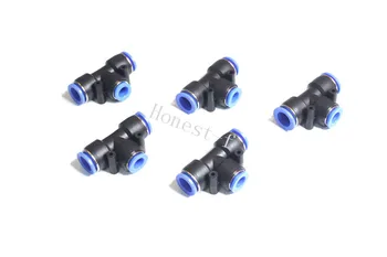 

Push to Connect Fitting 1/2"-1/2"-3/8" OD Tube Pneumatic Tee Union Air Coupler
