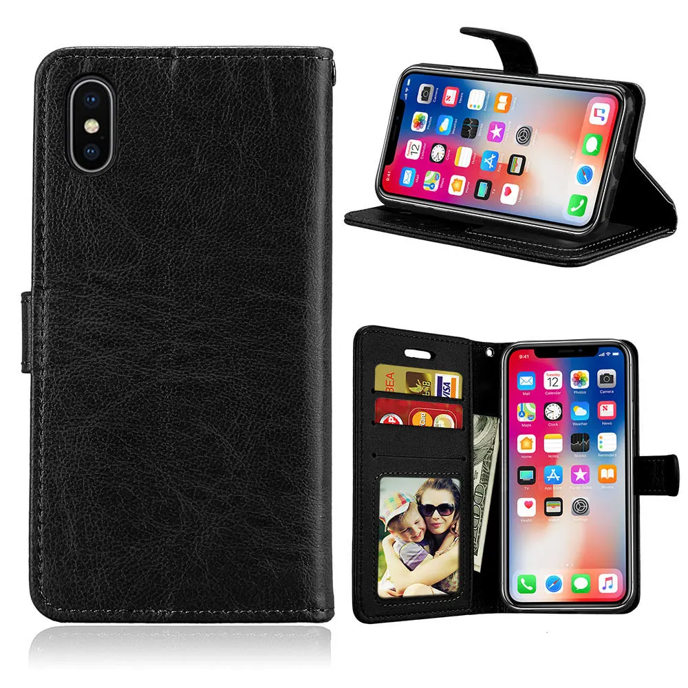 1pcs/lot Arrivels Wallet Leather PU Stand+TPU Cover Case with Photo frame for iPhone X | Мобильные телефоны и аксессуары