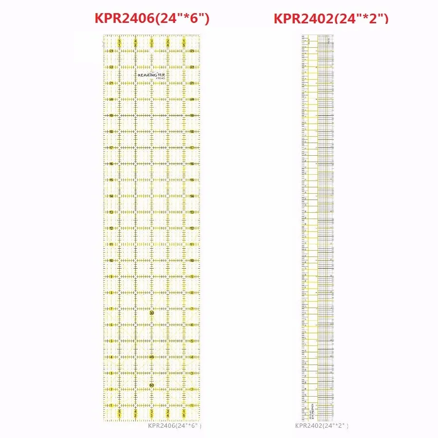 Акриловые Лоскутные и Quiting линейки флуоресцентные желтая Марка линейки британская система английская система дюйм KPR1515 KPR1206 KPR65D