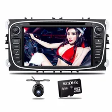 Car audio два DIN 7 дюймов dvd-плеер автомобиля для Ford/Mondeo/S-MAX/C-MAX/Galaxy/ focus 2 Радио fm GPS навигации 1080 P Бесплатная Географические карты