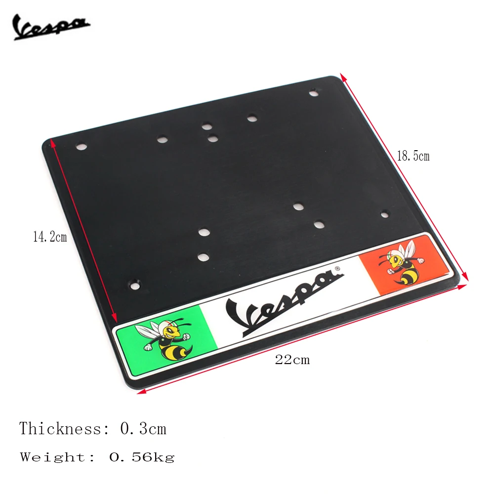 

License Plate Holder Frame for All Vespa Model GTS LX LXV Sprint Primavera 50 125 250 300 GTS 300ie S 50 Sprint 50
