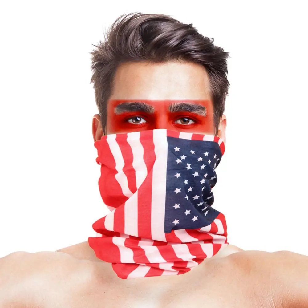 High-Jump Outdoor Hiking Bandana Flag Scarves Polyester Windproof UV Protection Face Mask Climbing Hiking Cycling Skiing Bandana
