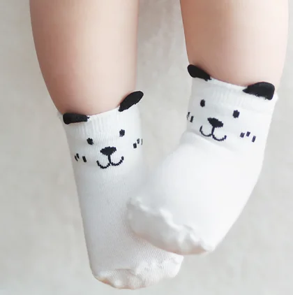 1 пара милых носков для малышей Детские носки для девочек и мальчиков, хлопковые нескользящие носки на лето и осень для новорожденных и малышей от 0 до 24 месяцев