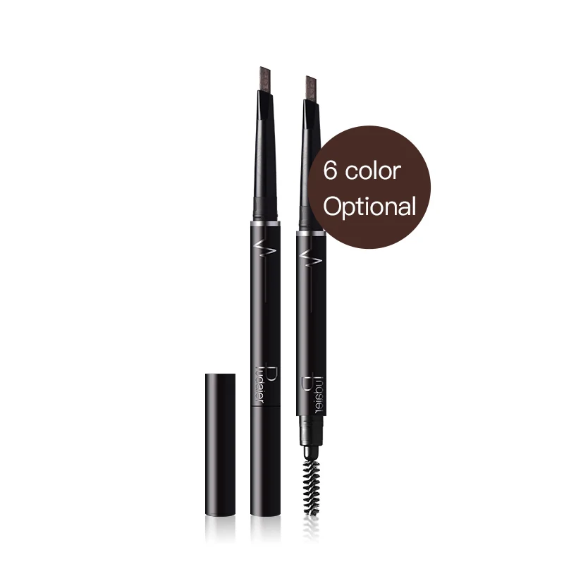 

Pudaier Double Eyebrow Pencil 6 Colors Eyebrow Enhancer Long Lasting Makeup Pencil Waterproof Eyebrow Brush Make UP Tool