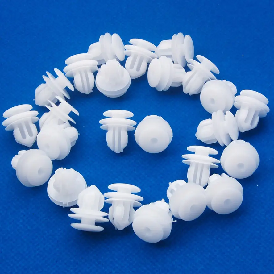 25pcs White Car Moulding Clip 62217 13010 Car Trim Panel Clips Fastener