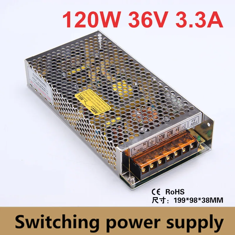 

Switch Power Supply for Led Strip AC 110V-220V to DC 36V 3.3A 120W Power Controller LED display Voltage Transformer Led Switch