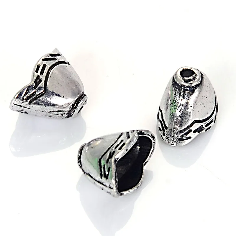 

10Pcs/lot 12x8MM Necklace Tassel Cord Tips Antique Silver Plated Cone Beads Caps End Caps For Diy Jewelry Making Accessories