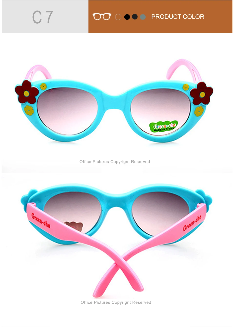 jumlai 2018 NEW Children Goggle Girls Sunglasses Hot Fashion Boys Girls Baby Child Classic Retro Cute Sun Glasses UV400 (9)