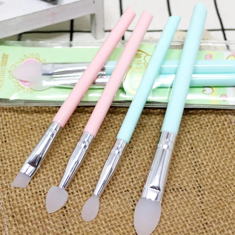 

2Pcs Professional Cream Cosmetic Silicone Makeup Brushes Face Eye Mask Soft Silicone Brush Home DIY Tools