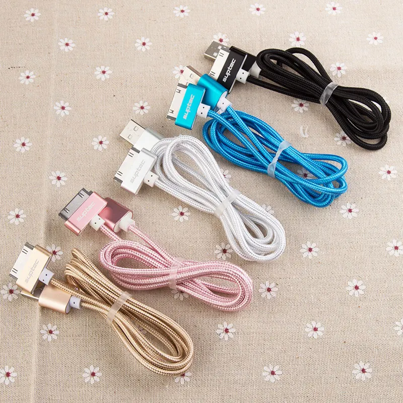 SUPTEC 2 м 3 м USB кабель для iPhone 4 4S кабель с нейлоновой оплеткой для быстрой зарядки 30 Pin кабель для зарядного устройства для iPad 1 2 3 iPod Nano шнур для передачи данных