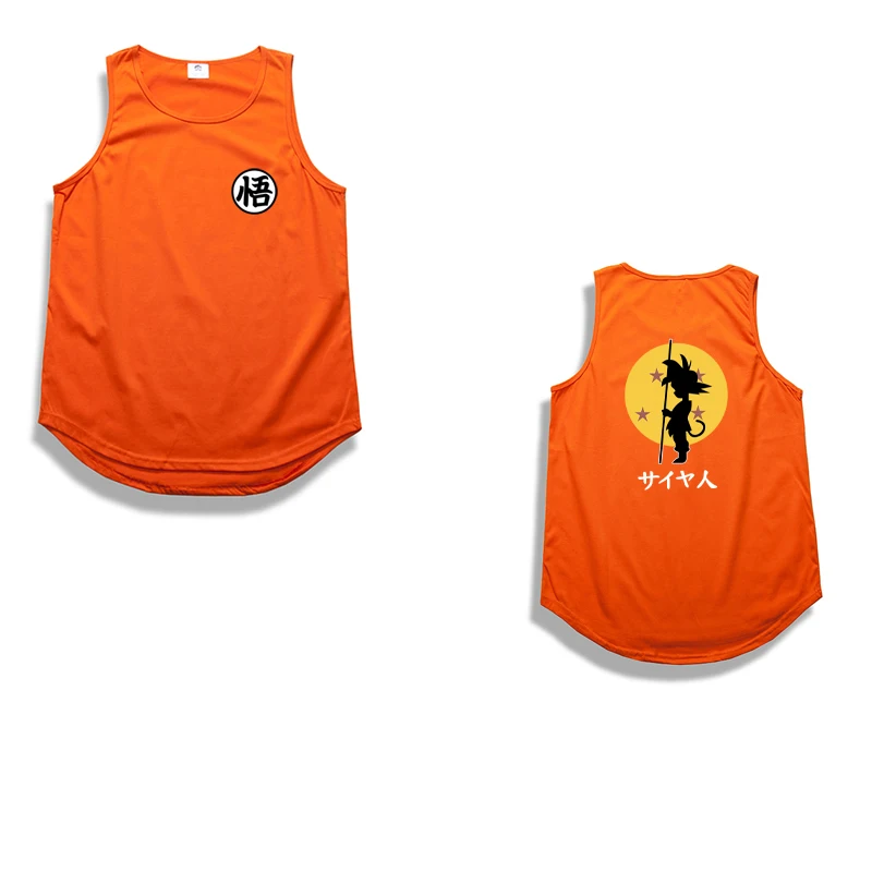

Professional Dropshipping Goku Cosplay Tank Tops Cute Print Dragon Ball Z Hip Hop Vest Cotton High Street Sleeveless Funny Tops