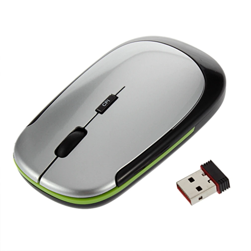1 шт. 2,4 ГГц USB приемник тонкий мини Беспроводной оптический Мышь мыши для компьютера PC Мода ультра-тонкий Мышь для портативных компьютеров