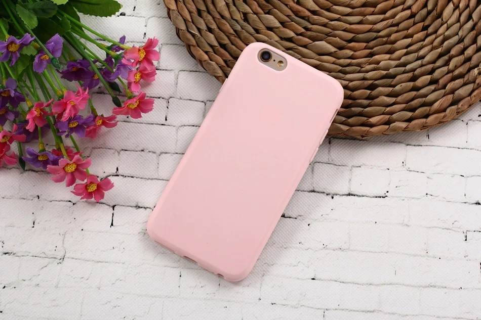 XBXCase Macarons Color TPU Silicone Frosted Matte Case for iPhone 6 6S 5 5S SE 8 Plus X Soft Back Cover for iPhone 7 7Plus 9