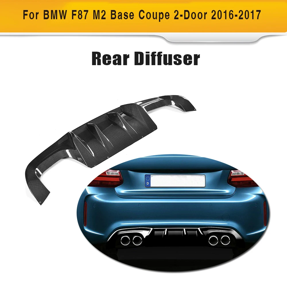 

Carbon Fiber Car Rear Bumper Lip Spoiler Diffuser for BMW 2 Series F87 M2 Base Coupe 2 Door 2016-2017 Four Outlet
