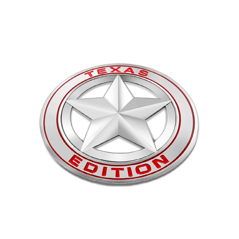 Metal-TEXAS-EDITION-Shield-Pentagram-3D-Emblem-Badge-Car-Fender-Side-Tail-Body-Sticker-for-JEEP