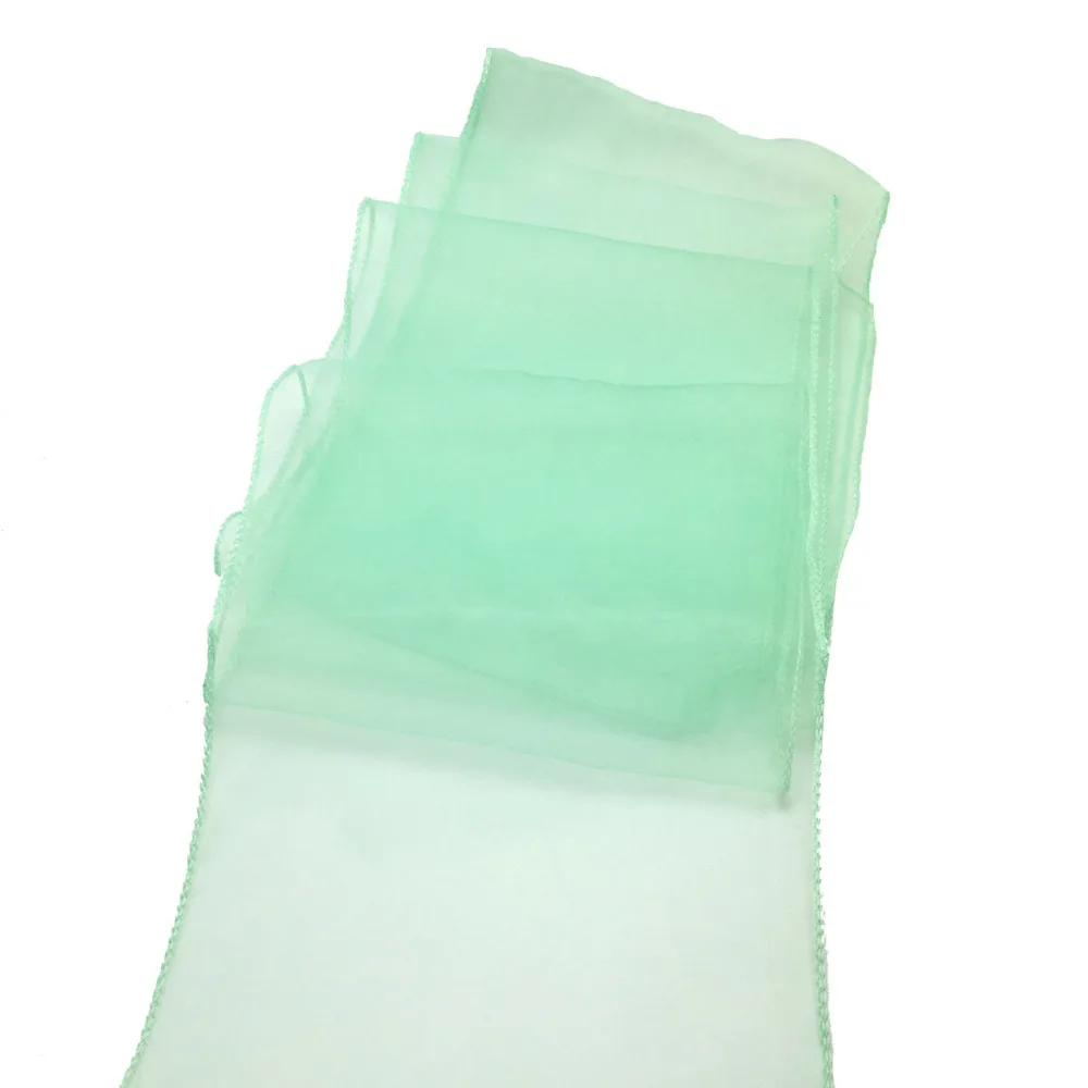 25 Pieces Mint green Color Organza Sashes Chair Cover Bow Banquet