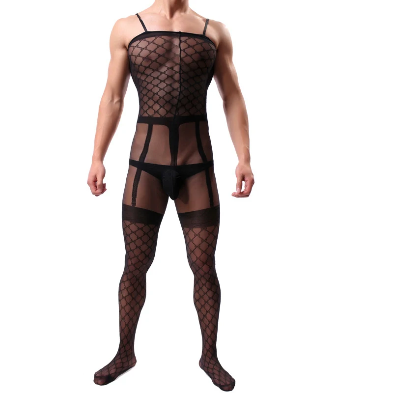 

Adult Male Bodystocking Lingerie Transsexuals Transvestite Bodysuit Hot Male Cross Dresser Nylon Fetish Garter Belt Muscle Man