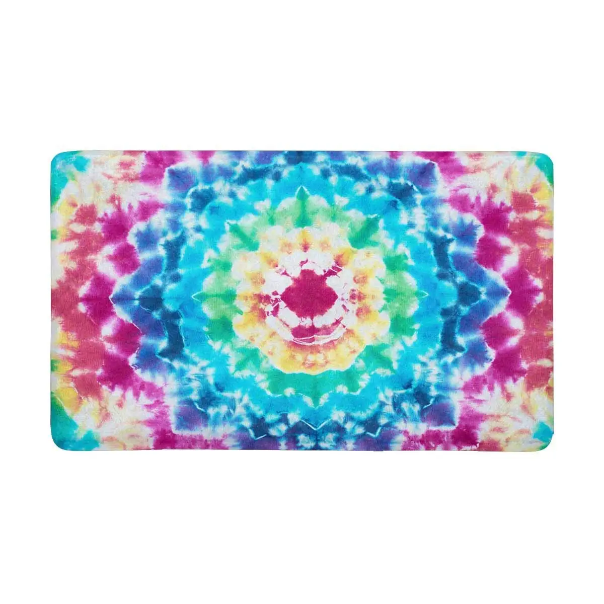 cheap Tie Dyed Pattern Front Door Mat Welcome Doormat for Home, Indoor, Entrance, Kitchen, Patio