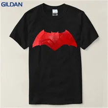 2017 Hot Sale Fashion Batman Tinted Blue Logo DC Comics T Shirt Summer Man Fashion Cool Short Sleeve Tee Shirt Tops
