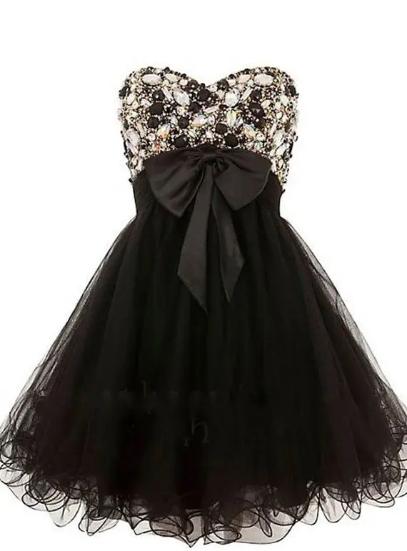 black and silver cocktail dress