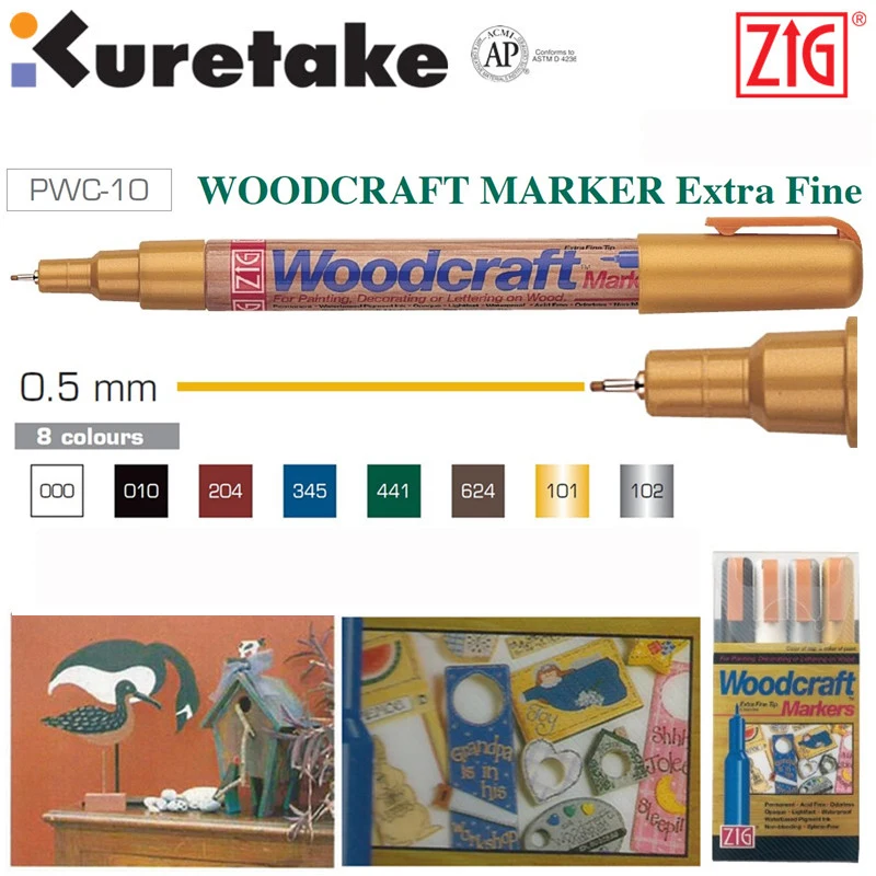 ZIG Markers Kuretake PWC 10 Woodcraft Art Marker Pen 0.5mm Extra Fine Japan Free Shippingpen