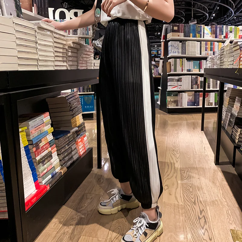 YZ Women Casual Harajuku Pants 2019 Summer Big Size Long Trousers Ladies Elastic Waist Cotton Pants Plus Size Haren Pants Mujer YZ Women Casual Harajuku Pants 2019 Summer Big Size Long Trousers Ladies Elastic Waist Cotton Pants Plus Size Haren Pants Mujer