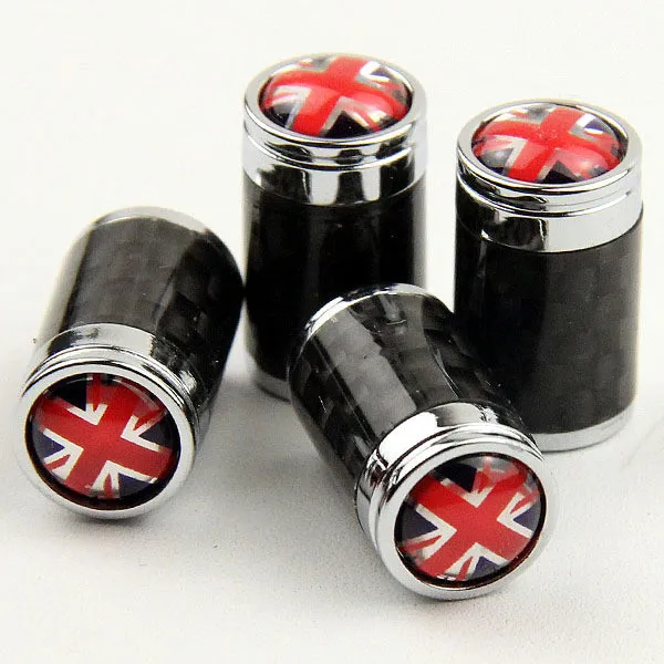 4pcs Carbon Fiber Auto Car Wheel Tire Air Valve Caps Stem Cover fit for Lexus