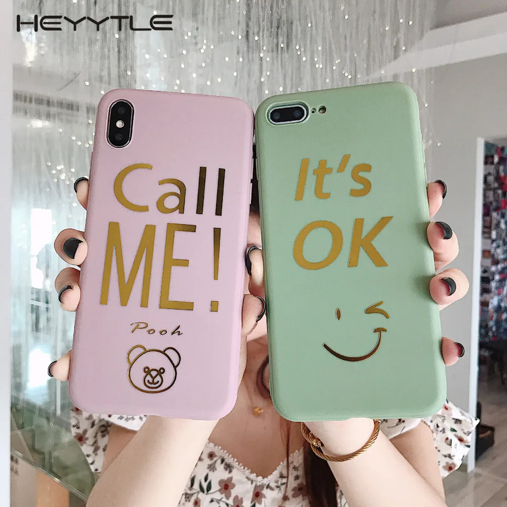 

Heyytle New Bling Gold Soft Case For iPhone 8 7 Plus 6 6s Ultra Thin Matte Silicone Case For iPhone X XS MAX XR Back Cover Coque