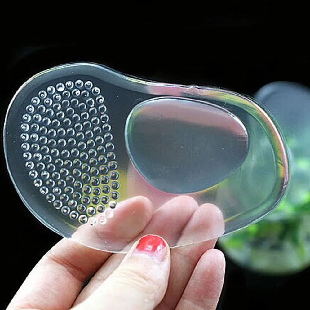 

1 Pair Soft Silicone Gel Shoe Front Pads Cushion Insert Insoles Half Yard Stick Foot Care Women