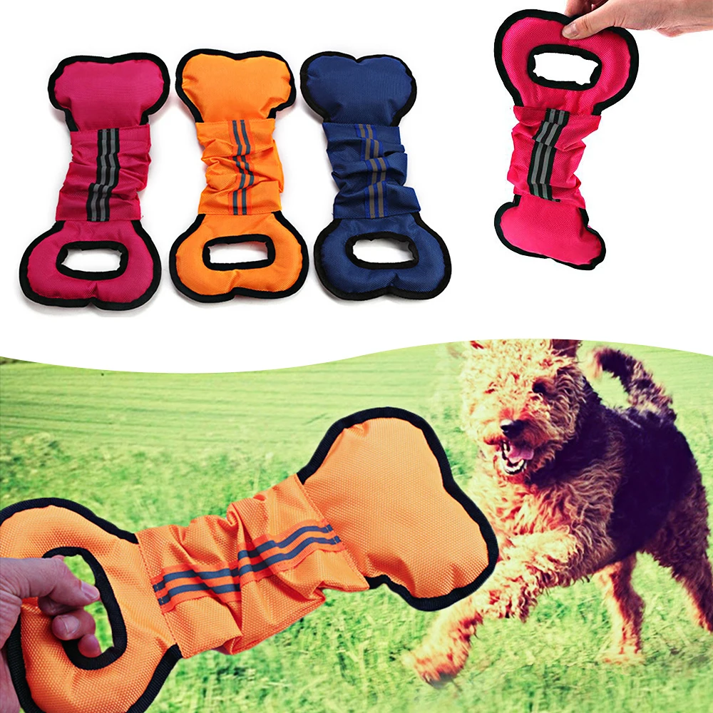 Игрушки для собак, жеватели, Интерактивная жевательная игрушка в форме кости, холст, прочные обучающие игрушки