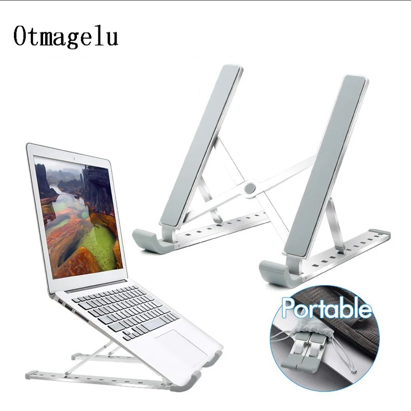 

Folding Portable Laptop Stand Heights Adjustable Desktop Heighten Computer Stand Notebook Cooling Holder For MacBook 11-17 inch