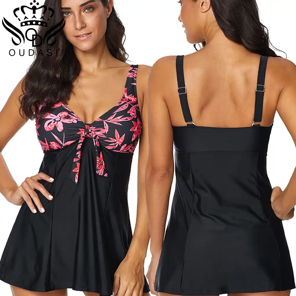 two piece swimdress plus size