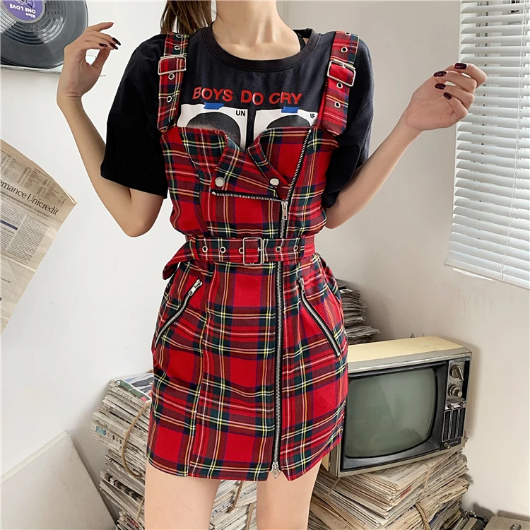 Dress Women Adjustable Buckle Strap Mini Sexy Empire Sleeveless Sash Zippered Short Dess vestido de festa robe femme | Женская одежда
