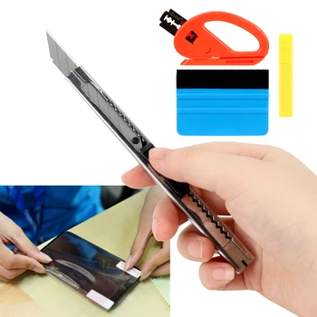 

LEEPEE Film Squeegee Scraper Tools Cutter Knife Vehicle Sticker Installation Kit Car Vinyl Wrap Auto Accessories 4pcs/set
