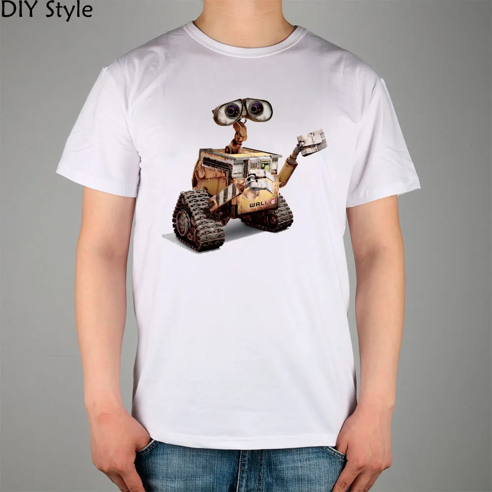 Футболка Wali с рисунком аниме WALL E Мужская футболка из лайкры и хлопка новый дизайн