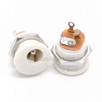 

10Pcs DC-022 5.5-2.5 / 5.5 x 2.5mm DC Power Socket/ DC Connector Panel Mounting DC022 White