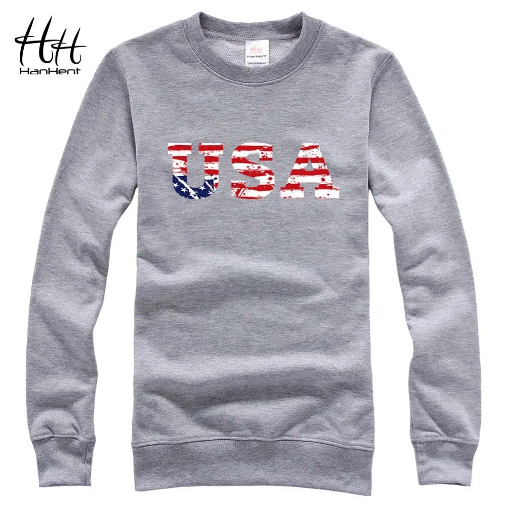 HanHent США американский флаг мужские повседневные свитера фитнес-толстовки с