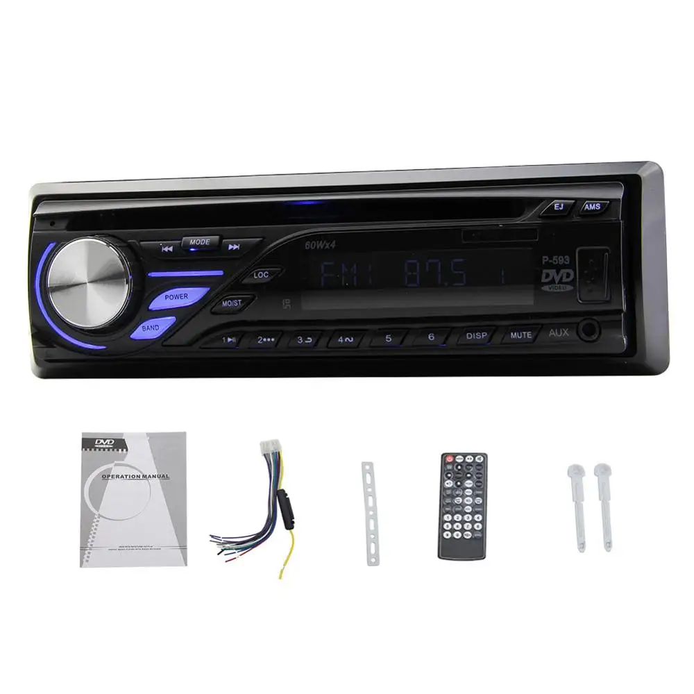 EinCar Single 1Din Car Stereo CD DVD Player Digital Detachable Panel AM