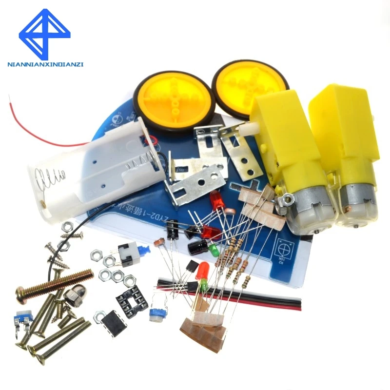WAVGAT Intelligent Tracing Smart Car Chassis Kit Trace Intelligent Track Line Car Fun Electronic Production DIY Kit Practice