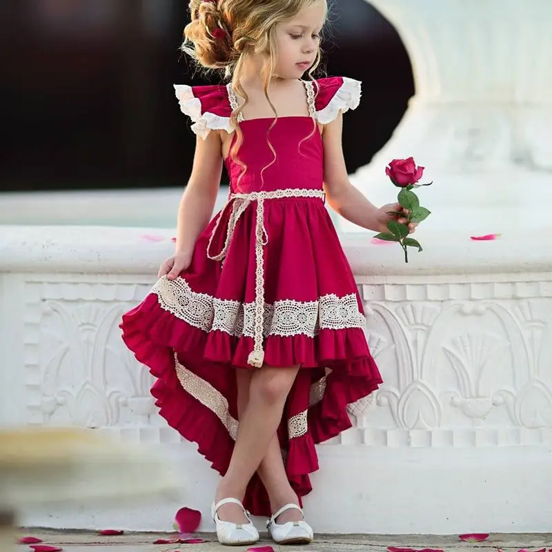 Платья для маленьких девочек новый летний Европейский и американский суд ретро одежда для маленьких девочек платье принцессы вечерние