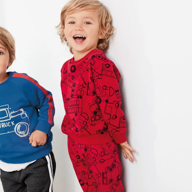 Conjuntos de Roupas Ternos do Esporte para Meninos Jumping Metros Boutique Bebê Meninos Outono Inverno Menino Conjunto Camisola Camisa Calças 2 Peças Crianças 10 Conjuntos de roupas