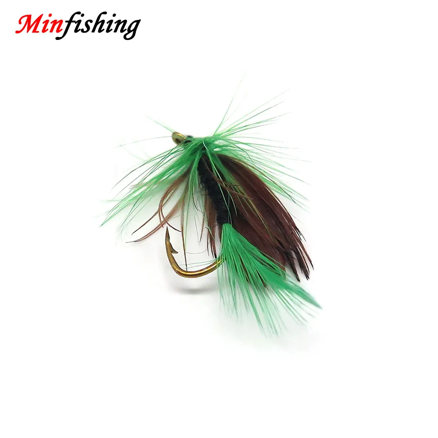 Minfishing 32 шт./кор. красочные Fly приманка-Форель Приманка в виде мухи рыболовные наживки с коробку искусственный карп приманки рыболовные снасти