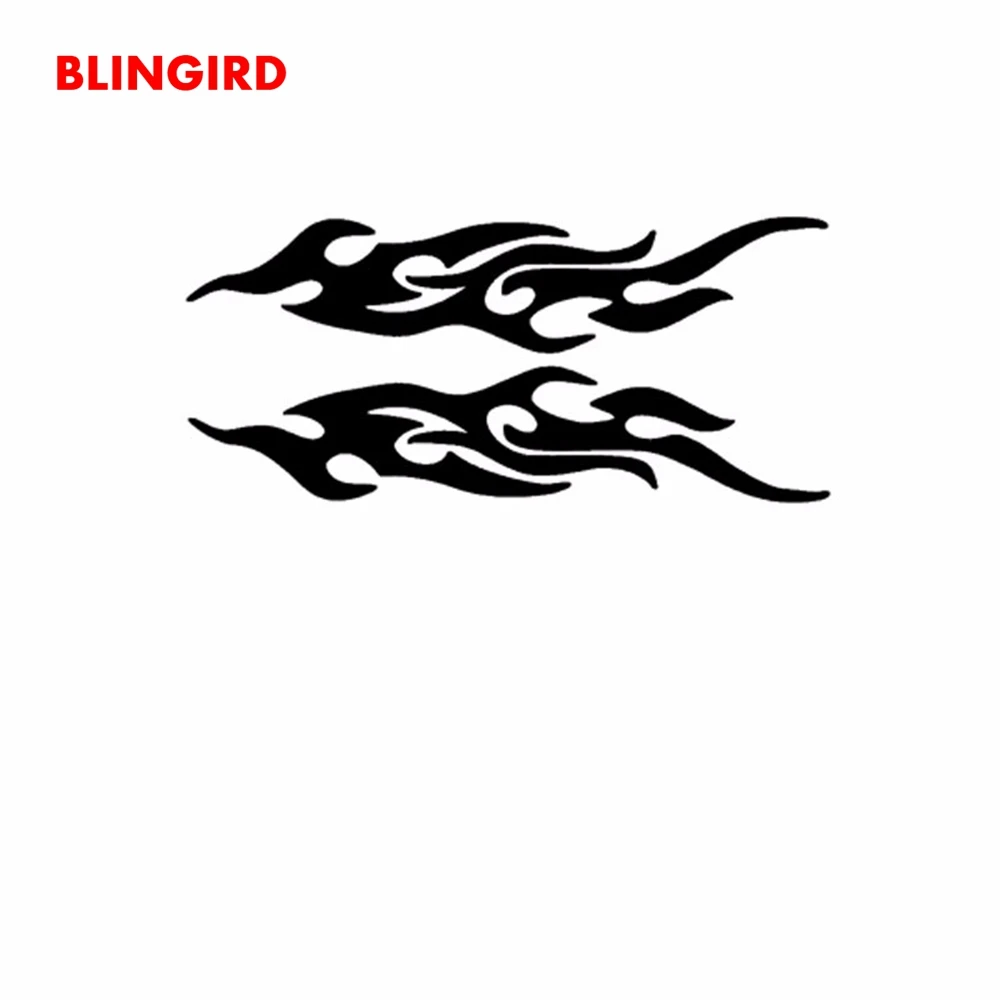 Blingird 18 см * 4 2 шт. пламени Забавный мультфильм cool наклейка Наклейки для автомобиля