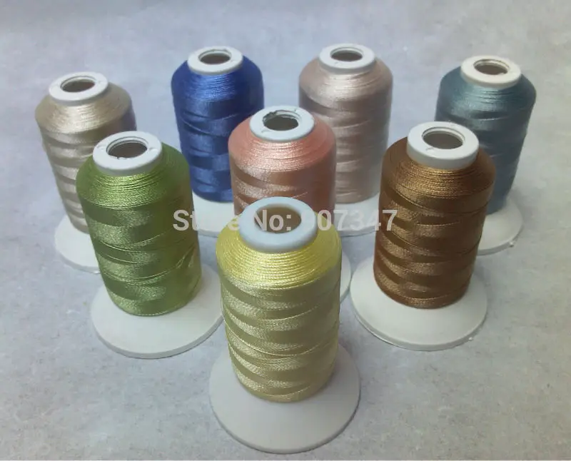 

Simthread Pestel Series Polyester Computer Machine Embroidery Thread Filament 500m*8 ,Strong Strength, Super Sheen ,Light Weight