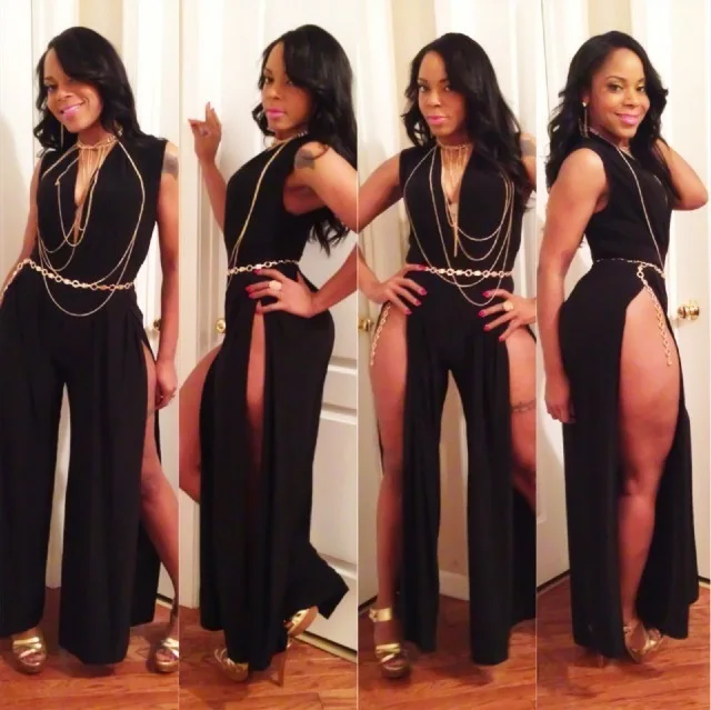women's black romper pants
