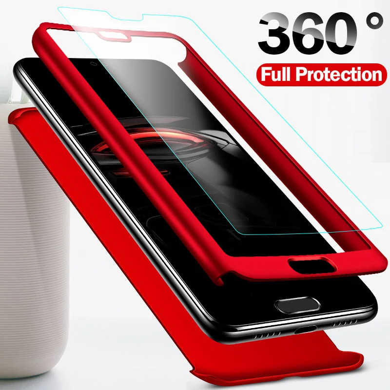 

ZNP 360 Degree Full Cover Case For Huawei P9 P10 P20 Lite Cases With Glass For Huawei P10 P20 Plus Honor 9 9 Lite Phone Case
