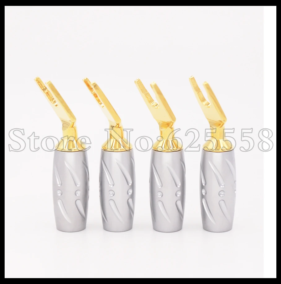 One Pair Pure copper plated banana plugs //Amp terminal plug Free weld L3-2